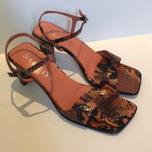 Franco Sarto Salmon Snake Skin patterned Heels